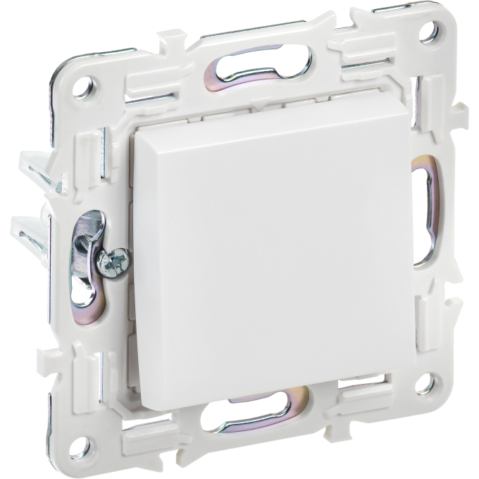 Выключатель 1-клавишный 10А IEK SKANDY SK-V01W арктический белый SK-V10-0-10-K01
